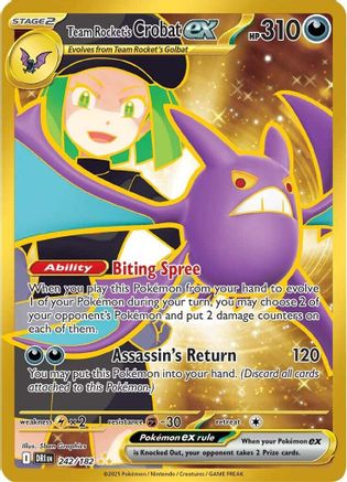 Image of Team Rocket's Crobat ex (242/182) [Scarlet & Violet: Destined Rivals]