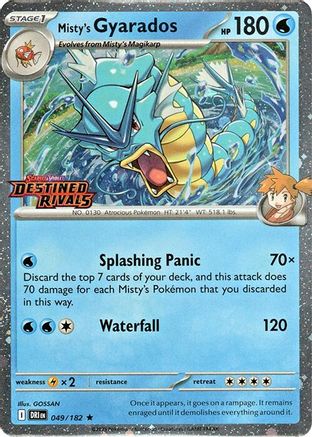 Image of Misty's Gyarados (049/182) (Destined Rivals Stamp) [Scarlet & Violet: Destined Rivals]