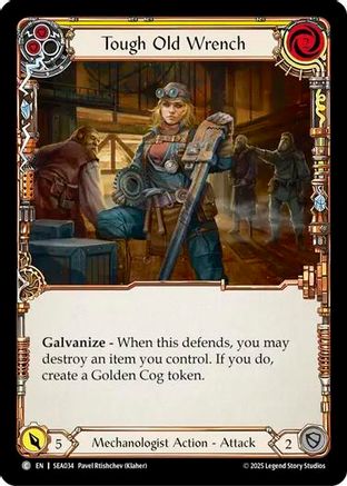 Image of Tough Old Wrench (Yellow) [SEA034] (High Seas)  Rainbow Foil
