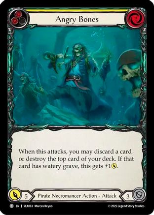 Image of Angry Bones (Yellow) [SEA063] (High Seas)  Rainbow Foil