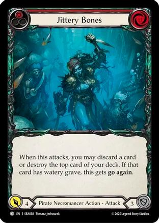 Image of Jittery Bones (Red) [SEA068] (High Seas)  Rainbow Foil