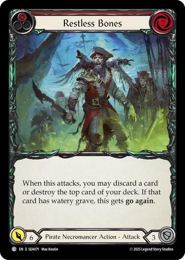 Image of Restless Bones (Red) [SEA071] (High Seas)  Rainbow Foil