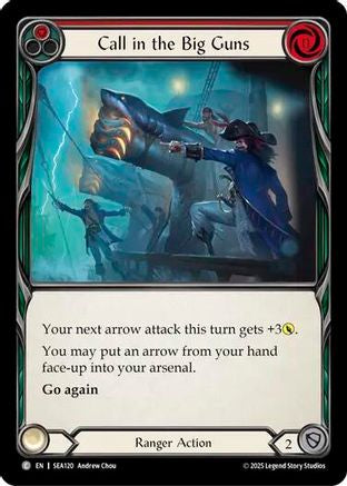 Image of Call in the Big Guns (Red) [SEA120] (High Seas)  Rainbow Foil