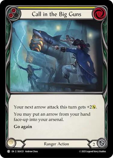 Image of Call in the Big Guns (Yellow) [SEA121] (High Seas)  Rainbow Foil