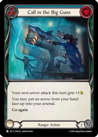Image of Call in the Big Guns (Blue) [SEA122] (High Seas)  Rainbow Foil