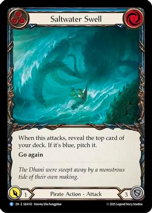 Image of Saltwater Swell (Blue) [SEA143] (High Seas)  Rainbow Foil