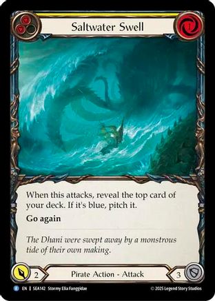 Image of Saltwater Swell (Yellow) [SEA142] (High Seas)  Rainbow Foil