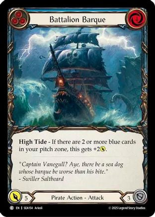Image of Battalion Barque (Blue) [SEA154] (High Seas)  Rainbow Foil