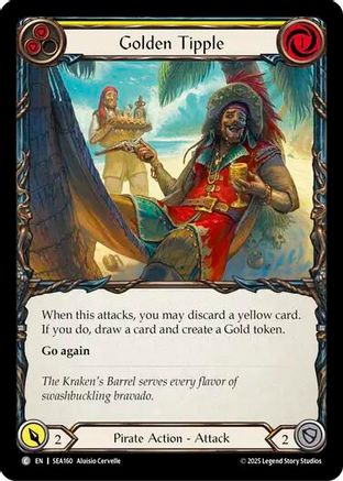 Image of Golden Tipple (Yellow) [SEA160] (High Seas)  Rainbow Foil