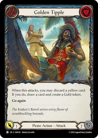 Image of Golden Tipple (Blue) [SEA161] (High Seas)  Rainbow Foil