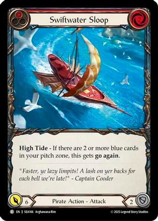 Image of Swiftwater Sloop (Red) [SEA166] (High Seas)  Rainbow Foil
