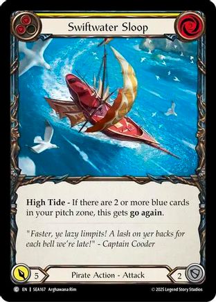 Image of Swiftwater Sloop (Yellow) [SEA167] (High Seas)  Rainbow Foil