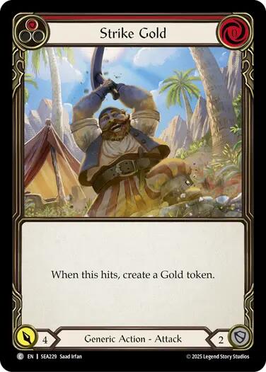 Image of Strike Gold (Red) [SEA229] (High Seas)  Rainbow Foil