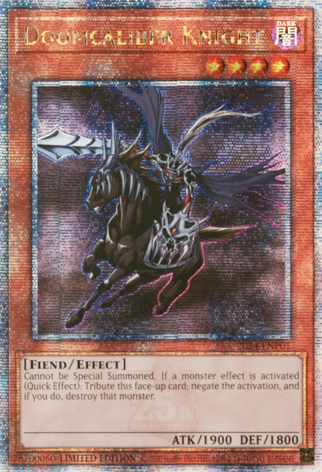 Image of Doomcaliber Knight [2024-ENP01] Quarter Century Secret Rare