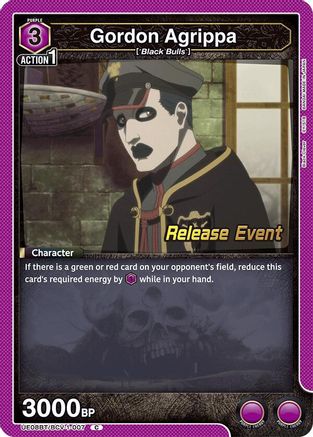 Image of Gordon Agrippa (UE08BT/BCV-1-007) - UE08BT Black Clover Release Event Cards