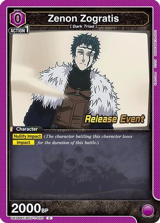Image of Zenon Zogratis (020) (UE08BT/BCV-1-020) - UE08BT Black Clover Release Event Cards