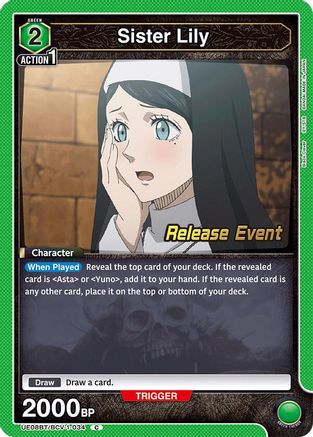 Image of Sister Lily (UE08BT/BCV-1-034) - UE08BT Black Clover Release Event Cards