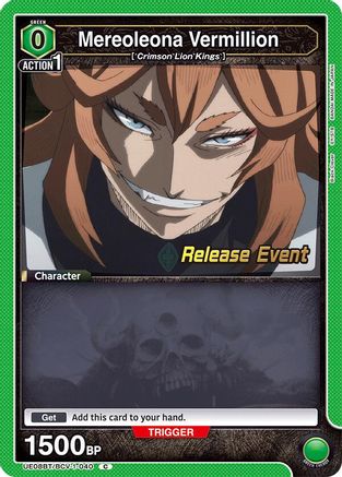 Image of Mereoleona Vermillion (040) (UE08BT/BCV-1-040) - UE08BT Black Clover Release Event Cards
