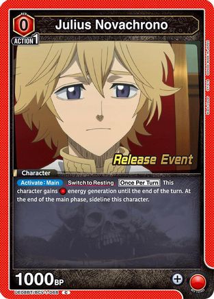Image of Julius Novachrono (068) (UE08BT/BCV-1-068) - UE08BT Black Clover Release Event Cards