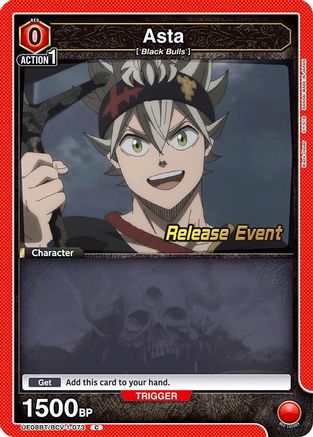 Image of Asta (073) (UE08BT/BCV-1-073) - UE08BT Black Clover Release Event Cards