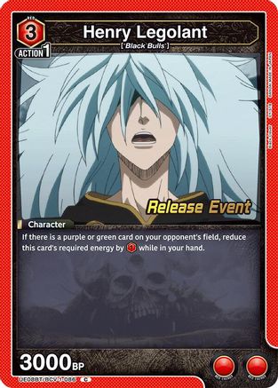 Image of Henry Legolant (UE08BT/BCV-1-086) - UE08BT Black Clover Release Event Cards
