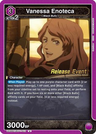 Image of Vanessa Enoteca (012) (UE08BT/BCV-1-012) - UE08BT Black Clover Release Event Cards