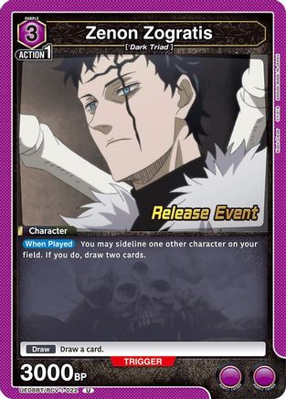 Image of Zenon Zogratis (022) (UE08BT/BCV-1-022) - UE08BT Black Clover Release Event Cards