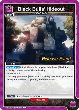 Image of Black Bulls' Hideout (UE08BT/BCV-1-029) - UE08BT Black Clover Release Event Cards