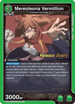 Image of Mereoleona Vermillion (041) (UE08BT/BCV-1-041) - UE08BT Black Clover Release Event Cards