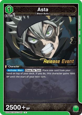 Image of Asta (045) (UE08BT/BCV-1-045) - UE08BT Black Clover Release Event Cards