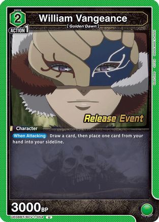 Image of William Vangeance (UE08BT/BCV-1-054) - UE08BT Black Clover Release Event Cards