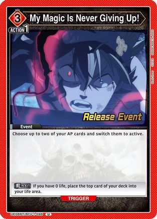 Image of My Magic Is Never Giving Up! (UE08BT/BCV-1-096) - UE08BT Black Clover Release Event Cards