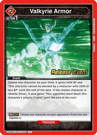 Image of Valkyrie Armor (UE08BT/BCV-1-097) - UE08BT Black Clover Release Event Cards