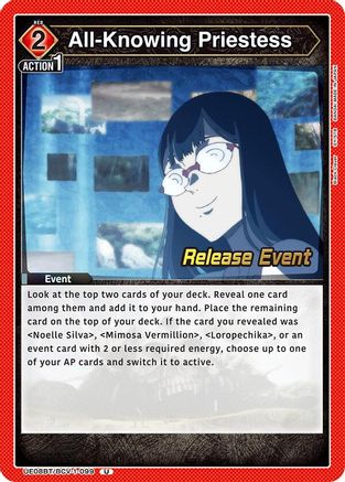 Image of All-Knowing Priestess (UE08BT/BCV-1-099) - UE08BT Black Clover Release Event Cards