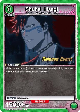 Image of Shuhei Hisagi (UEX01BT/BLC-2-068) - UEX01BT BLEACH ThousandYear Blood War Vol2 Release Event Cards