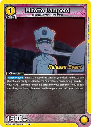 Image of Liltotto Lamperd (UEX01BT/BLC-2-011) - UEX01BT BLEACH ThousandYear Blood War Vol2 Release Event Cards