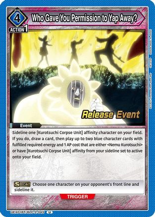 Image of Who Gave You Permission to Yap Away? (UEX01BT/BLC-2-045) - UEX01BT BLEACH ThousandYear Blood War Vol2 Release Event Cards