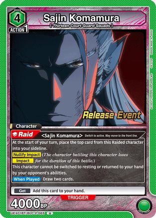 Image of Sajin Komamura (UEX01BT/BLC-2-065) - UEX01BT BLEACH ThousandYear Blood War Vol2 Release Event Cards