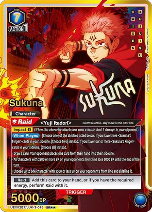 Image of Sukuna (SR**) (UEX02BT/JJK-3-015) - UEX02BT Jujutsu Kaisen Vol2 Foil