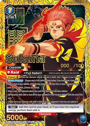 Image of Sukuna (SR***) (UEX02BT/JJK-3-015) - UEX02BT Jujutsu Kaisen Vol2 Foil