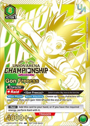 Image of Gon Freecss (Regionals 25-26) (UEPR/HTR-1-078) - Union Arena Promotion Cards Foil