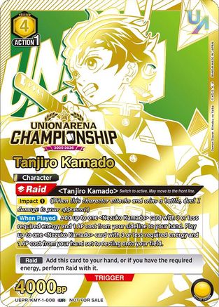 Image of Tanjiro Kamado (Regionals 25-26) (UEPR/KMY-1-008) - Union Arena Promotion Cards Foil