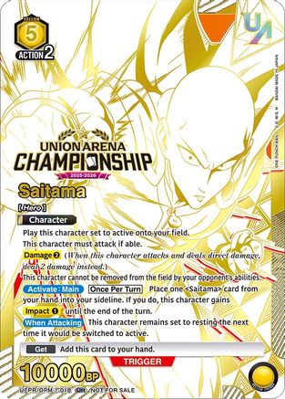 Image of Saitama (Regionals 25-26) (UEPR/OPM-1-018) - Union Arena Promotion Cards Foil