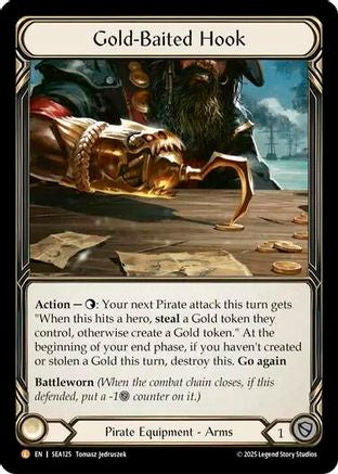 Image of Gold-Baited Hook (Treasure) [SEA125] (High Seas)  Cold Foil