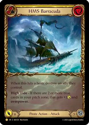 Image of HMS Barracuda (Treasure) [SEA134] (High Seas)  Cold Foil