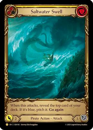 Image of Saltwater Swell (Yellow) (Treasure) [SEA142] (High Seas)  Cold Foil