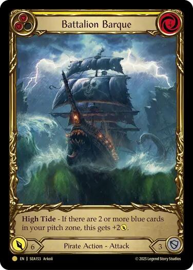Image of Battalion Barque (Yellow) (Treasure) [SEA153] (High Seas)  Cold Foil