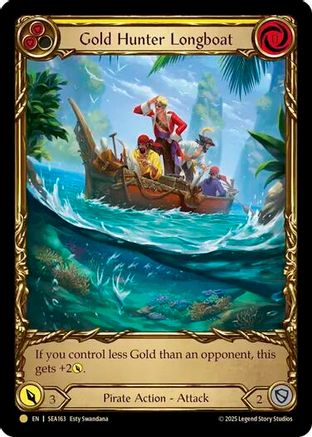 Image of Gold Hunter Longboat (Treasure) [SEA163] (High Seas)  Cold Foil