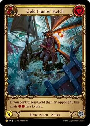 Image of Gold Hunter Ketch (Treasure) [SEA165] (High Seas)  Cold Foil