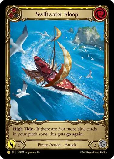 Image of Swiftwater Sloop (Yellow) (Treasure) [SEA167] (High Seas)  Cold Foil